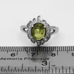 نیم ست زبرجد الماس تراش نقره زنانه طرح عفت