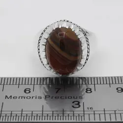 انگشتر عقیق سلیمانی نقره مردانه فاخر طرح فیلی دور چنگ