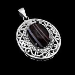 گردنبند عقیق سلیمانی نقره زنانه طرح سادنه ۲