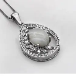 گردنبند عقیق سلیمانی نقره زنانه طرح زکیه ۳