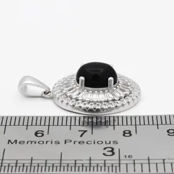 گردنبند عقیق سیاه نقره زنانه طرح ژابیر