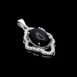 گردنبند عقیق سیاه نقره زنانه طرح زیور