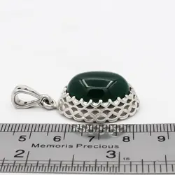 گردنبند عقیق سبز نقره زنانه طرح حوا