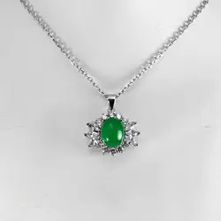 گردنبند یشم نقره زنانه طرح احسانه