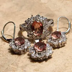 نیم ست الکساندریت الماس تراش نقره زنانه دلدار