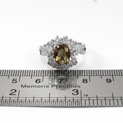 نیم ست الکساندریت الماس تراش نقره زنانه دلدار