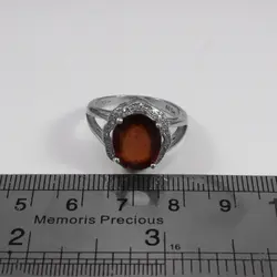 نیم ست گارنت الماس تراش نقره زنانه طرح گلبو