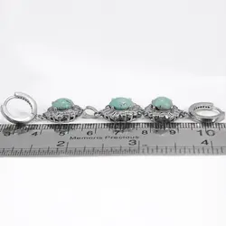 نیم ست فیروزه نیشابوری نقره زنانه طرح تابش