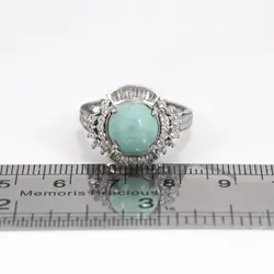 نیم ست فیروزه نیشابوری نقره زنانه طرح تاج گل