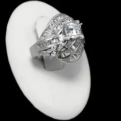 حلقه تک نگین نقره زنانه طرح جواهر