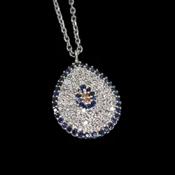 گردنبند فانتزی دخترانه نقره طرح فانتزی اشک