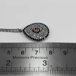 گردنبند فانتزی دخترانه نقره طرح فانتزی اشک