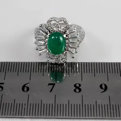 نیم ست عقیق سبز نقره زنانه طرح حورزاد