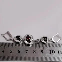 نیم ست گارنت الماس تراش نقره زنانه طرح نارگل