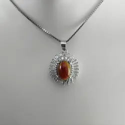 گردنبند عقیق سلیمانی نقره زنانه طرح مانا
