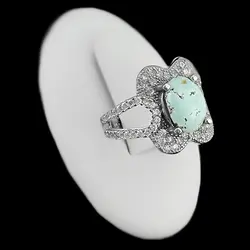 نیم ست فیروزه نیشابوری نقره زنانه طرح مرضیه