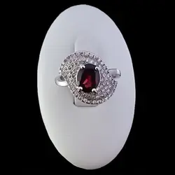 انگشتر گارنت نقره زنانه طرح شارونا‌‌‌