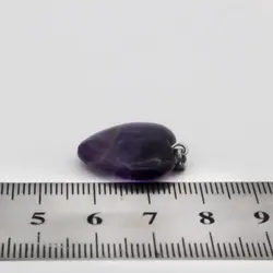 گردنبند آمیتیست الماس تراش زنانه طرح دل