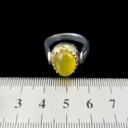 انگشتر نقره مردانه طرح یاسین با سنگ شرف شمس + حکاکی