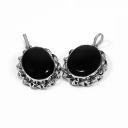 گردنبند عقیق مشکی نقره دست ساز طرح ستاره + حرز امام جواد (ع)