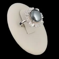 انگشتر حدید صینی نقره زنانه طرح بلوط +حکاکی‌‌‌