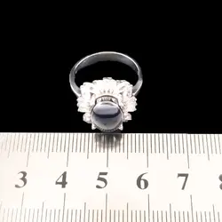 انگشتر حدید صینی نقره زنانه طرح بلوط +حکاکی‌‌‌