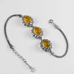 دستبند شرف الشمس نقره زنانه طرح سیماران + حکاکی