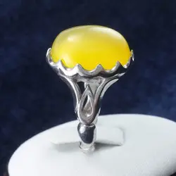 انگشتر نقره مردانه طرح صفوی دور چنگ با نگین شرف الشمس + حکاکی