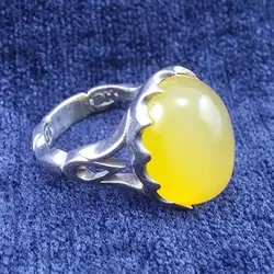 انگشتر نقره مردانه طرح صفوی دور چنگ با نگین شرف الشمس + حکاکی