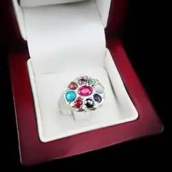 انگشتر نقره زنانه و مردانه طرح فریشان با چند سنگ معدنی اصل‌‌‌