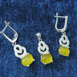 ست نقره زنانه طرح زلیخا با نگین شرف شمس + حکاکی