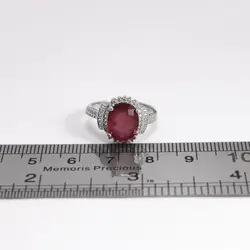 نیم ست یاقوت سرخ الماس تراش نقره زنانه طرح آرتا