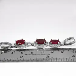 نیم ست یاقوت سرخ الماس تراش نقره زنانه طرح آرتا