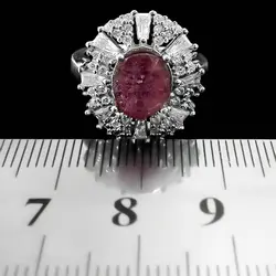 نیم ست یاقوت سرخ الماس تراش نقره زنانه طرح ایوان