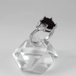 نیم ست گارنت الماس تراش نقره زنانه طرح پودنه