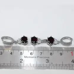 نیم ست گارنت الماس تراش نقره زنانه طرح پودنه