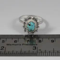 نیم ست فیروزه نیشابوری نقره زنانه دست ساز طرح پوران