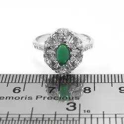 نیم ست عقیق سبز نقره زنانه طرح نیوشا