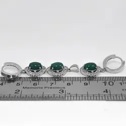 نیم ست عقیق سبز نقره زنانه طرح بهار