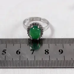 نیم ست نقره زنانه عقیق سبز طرح ژینوس