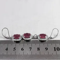 نیم ست یاقوت سرخ الماس تراش نقره زنانه طرح زلیخا