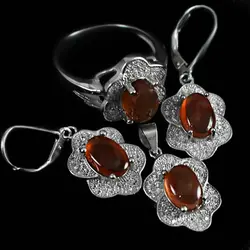 نیم ست عقیق سرخ یمنی نقره زنانه طرح خرشا