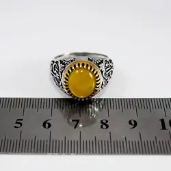 انگشتر شرف الشمس نقره مردانه طرح دورطلایی صلوات + حکاکی