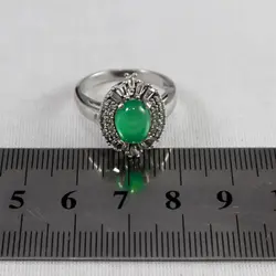 نیم ست عقیق سبز نقره زنانه طرح زرین تاج