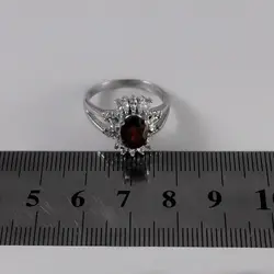 نیم ست گارنت الماس تراش نقره زنانه طرح قمرتاج