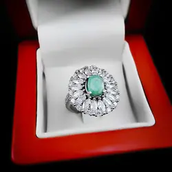 نیم ست زمرد نقره زنانه طرح باراما