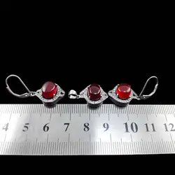 نیم ست عقیق سرخ یمنی نقره زنانه طرح فانام