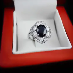 نیم ست یاقوت کبود الماس تراش نقره زنانه طرح راهانا