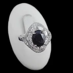 نیم ست یاقوت کبود الماس تراش نقره زنانه طرح راهانا