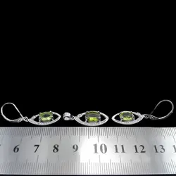 نیم ست زبرجد الماس تراش نقره زنانه طرح صوفیا